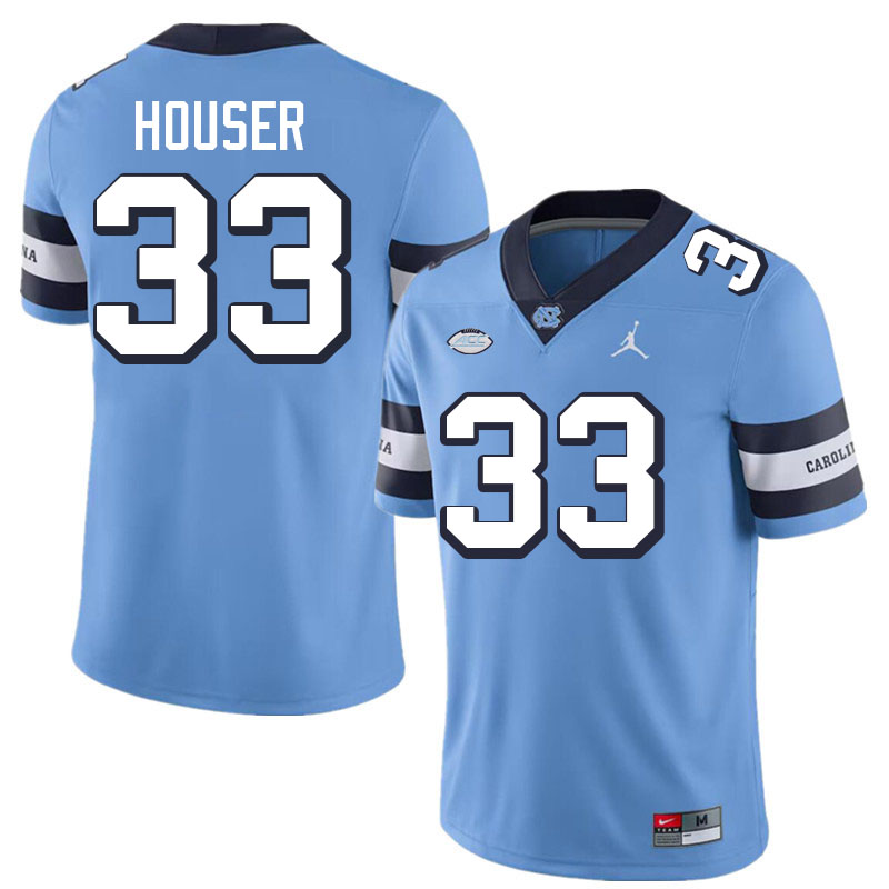 #33 Tyler Houser North Carolina Tar Heels College Football Jersey Stitched-Retro Blue #33 Tyler Houser North Carolina Tar Heels College Football Jersey Stitched-Retro Blue